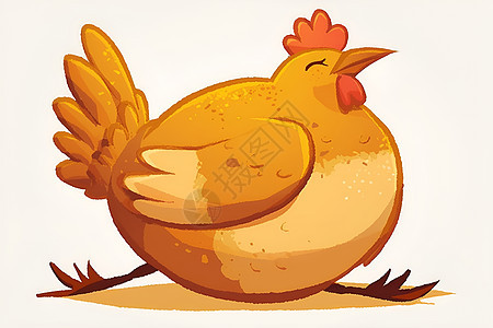 可爱的小鸡插画图片