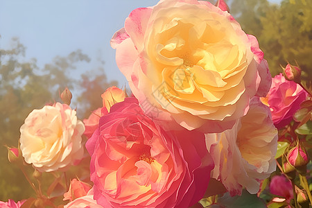 娇艳盛开的玫瑰图片