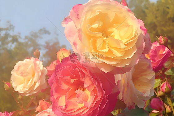 娇艳盛开的玫瑰图片