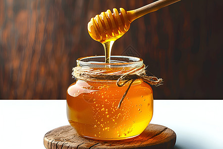 甜蜜满溢的蜂蜜图片