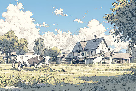 乡村牧场图片