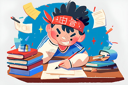 勤学的少年图片