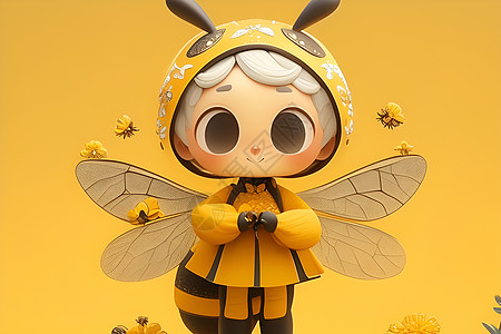 嗡嗡的蜜蜂少女图片