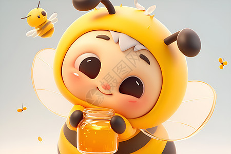 可爱的小蜜蜂角色图片