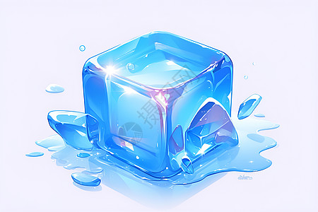 蓝冰立方体图片