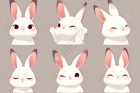 多表情兔子图片