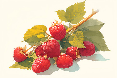夏日中的红树莓图片
