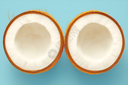椰壳里的椰子图片