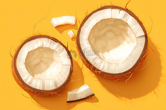 阳光里的椰子图片