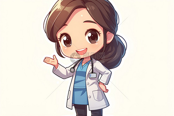 可爱的亚洲女医生角色图片