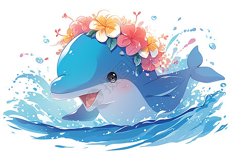 花冠海豚图片