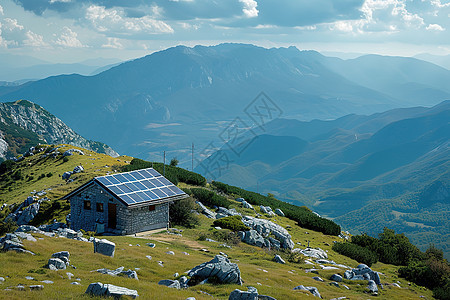 山上的小屋图片