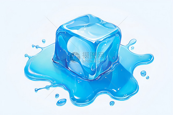 冰块和水滴图片