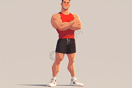 展示的肌肉男人图片