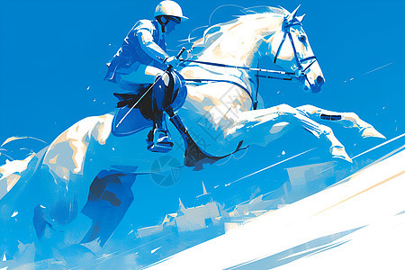 骑马的骑师图片