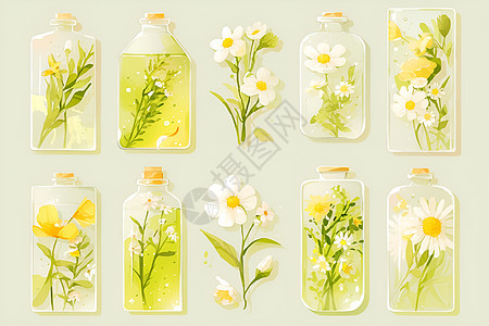 瓶子花卉图片