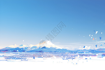 冬季山脉美景图片