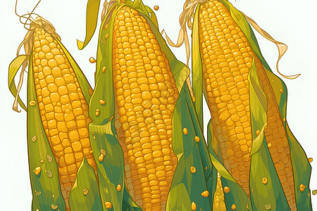 玉米形象的细节图片