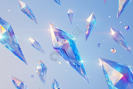 动感悬浮的水晶背景图片