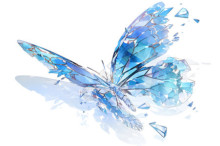 梦幻的水晶蝴蝶图片