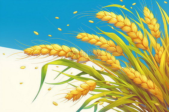 金黄的麦穗图片