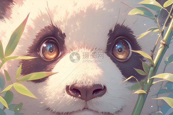 竹林里的熊猫图片