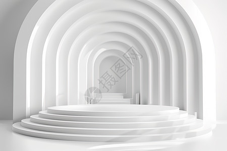 白色的阶梯背景图片