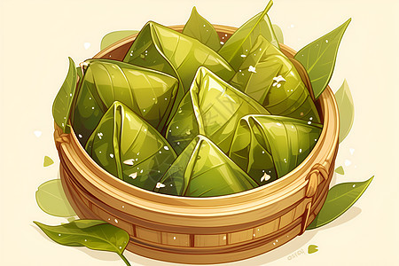 绿叶粽子图片