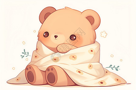 温暖甜美的熊宝宝图片