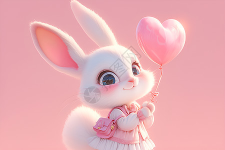 可爱卡通兔子背景图片