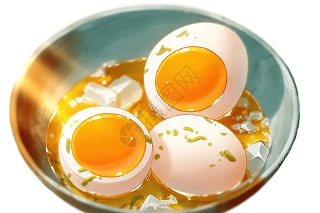 新鲜腌制的咸鸭蛋图片