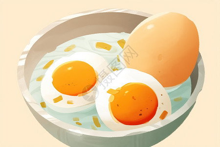 两个鸡蛋在碗里图片
