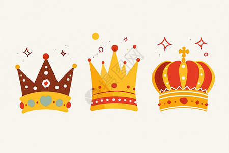 三个皇冠的卡通设计图片