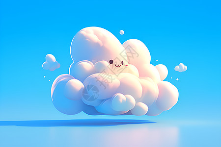 可爱的云朵插画图片