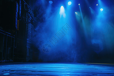 舞台中的梦幻灯光背景图片
