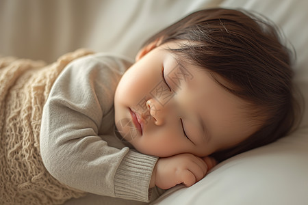 休息睡觉的可爱婴儿图片