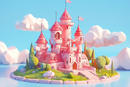 粉色城堡图片