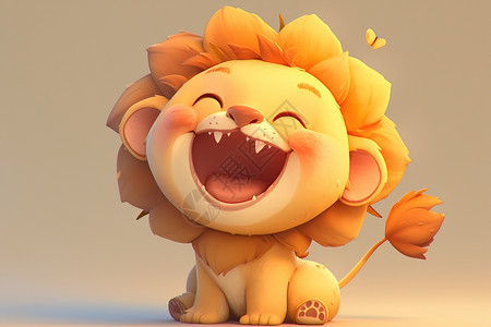 小狮子在笑图片