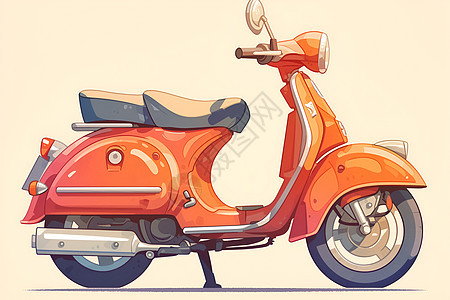 酷炫红色摩托车图片