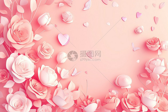 粉色的花瓣背景图片