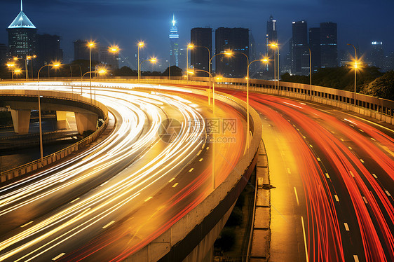 城市中的道路图片