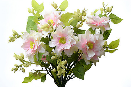 优雅的粉白色花朵图片