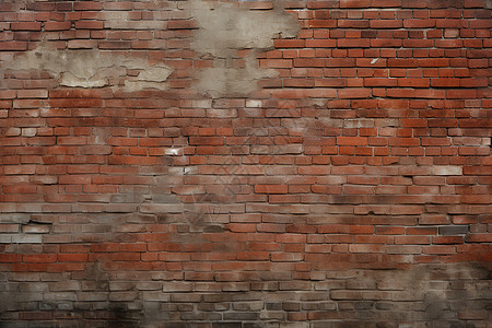 一面红褐色且粗糙的砖墙图片