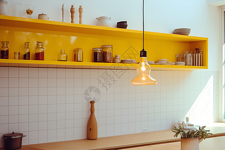 厨房里的吊灯图片