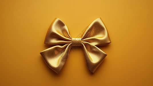 金色丝带蝴蝶结背景图片