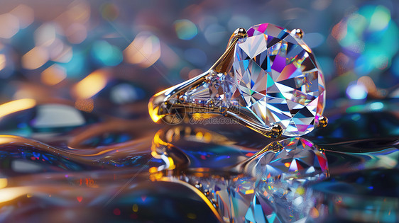 璀璨的钻石戒指图片