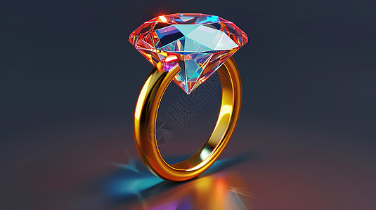 戒指上的璀璨钻石图片