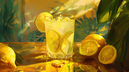 一杯柠檬汁图片