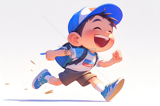 阳光少年奔跑的快乐图片