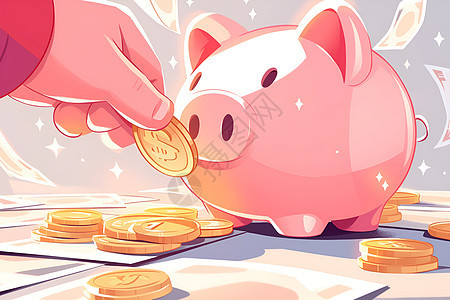 一个小猪存钱罐图片